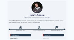 Desktop Screenshot of erikchristopherjohnson.com